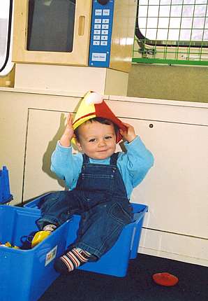 Corey on the Playbus